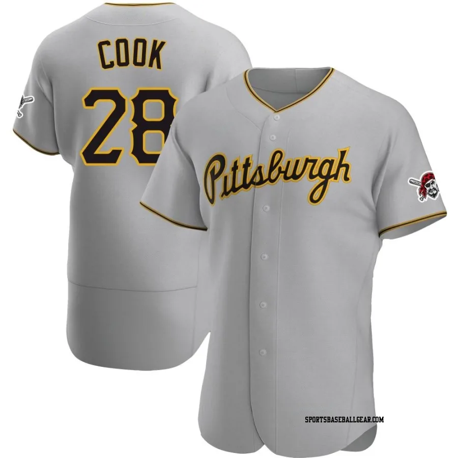 Billy Cook Men's Pittsburgh Pirates Gray Authentic Road Jersey