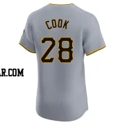 Billy Cook Men's Pittsburgh Pirates Gray Elite Road Jersey