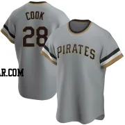 Billy Cook Men's Pittsburgh Pirates Gray Replica Road Cooperstown Collection Jersey