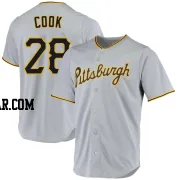 Billy Cook Men's Pittsburgh Pirates Gray Replica Road Jersey