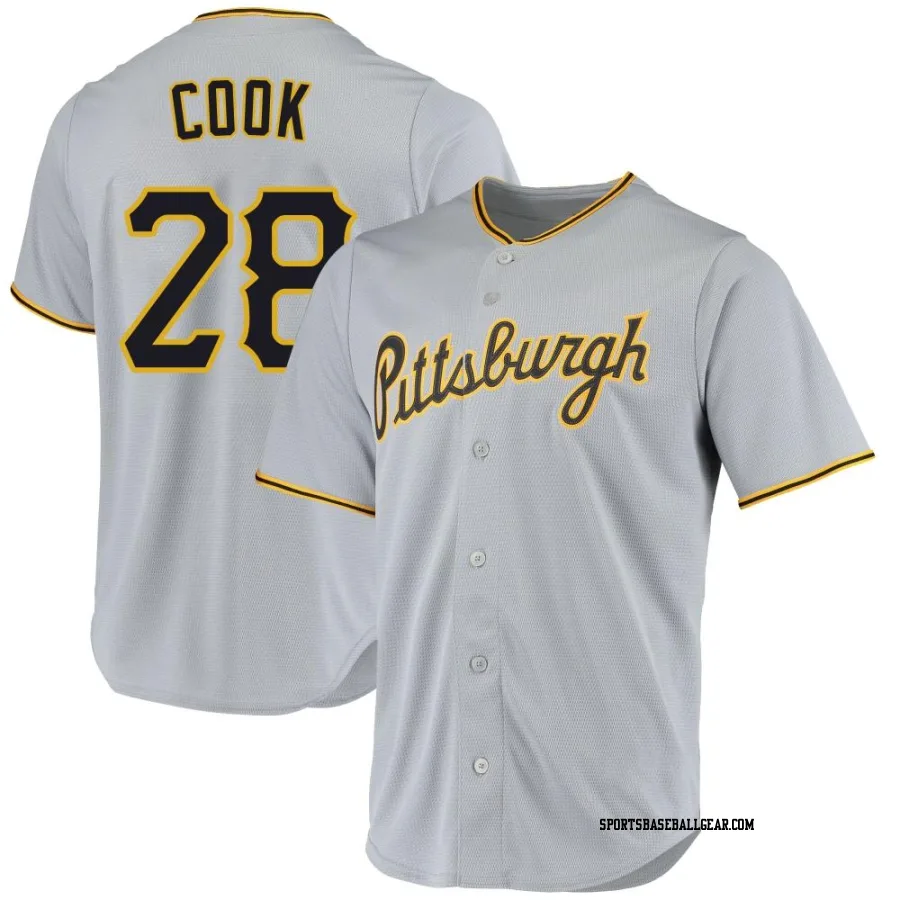 Billy Cook Men's Pittsburgh Pirates Gray Replica Road Jersey