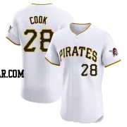 Billy Cook Men's Pittsburgh Pirates White Elite Home Jersey