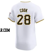 Billy Cook Men's Pittsburgh Pirates White Elite Home Jersey