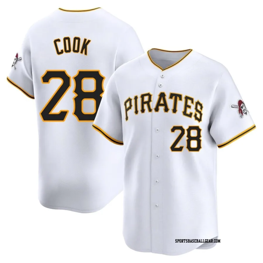 Billy Cook Men's Pittsburgh Pirates White Limited Home Jersey