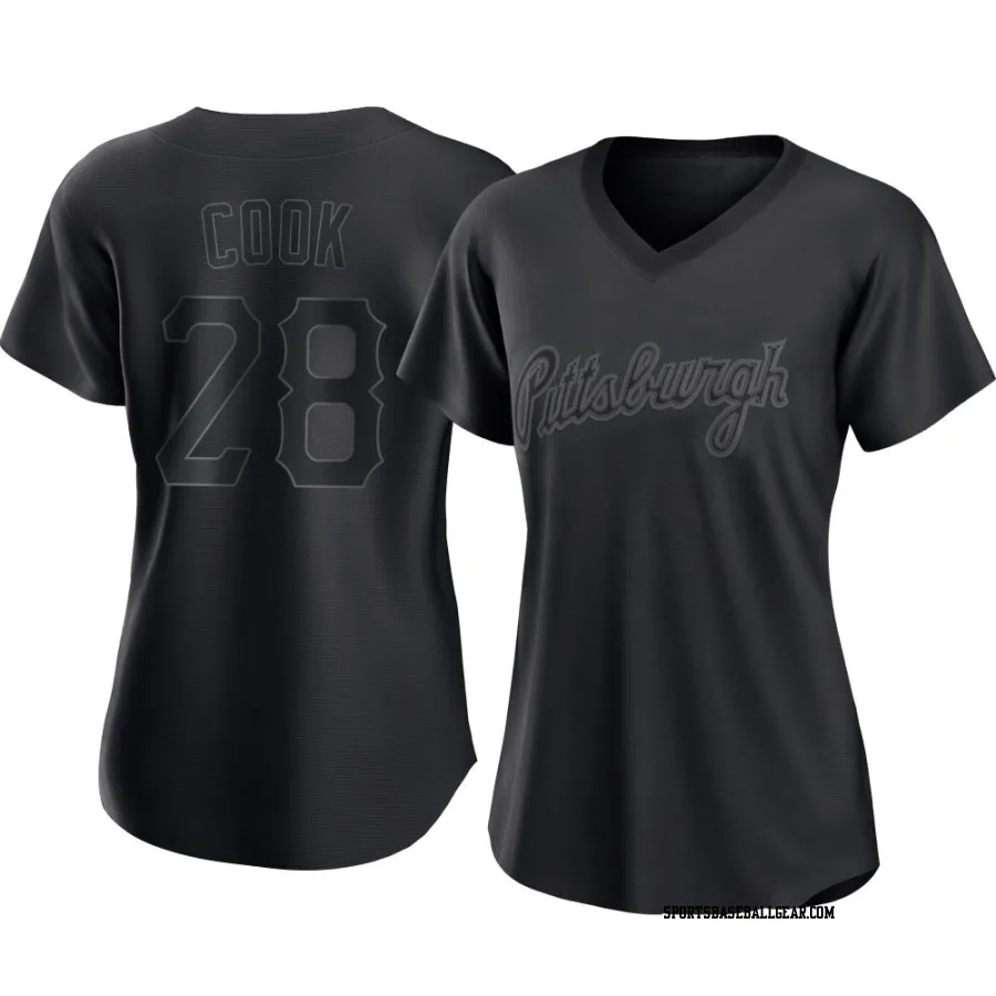 Billy Cook Women's Pittsburgh Pirates Black Authentic Pitch Fashion Jersey