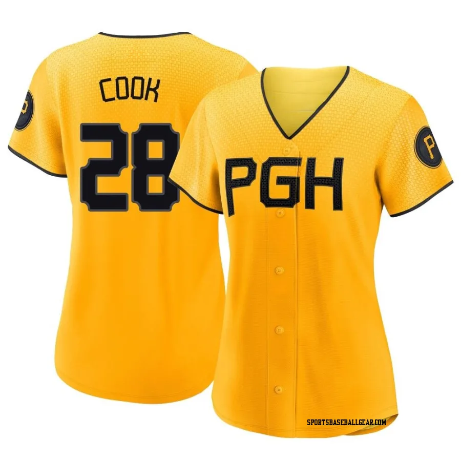 Billy Cook Women's Pittsburgh Pirates Gold Replica 2023 City Connect Jersey