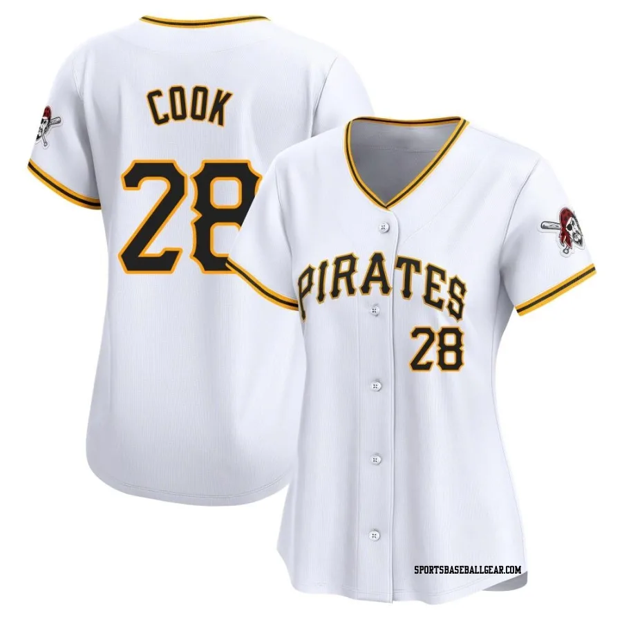 Billy Cook Women's Pittsburgh Pirates White Limited Home Jersey