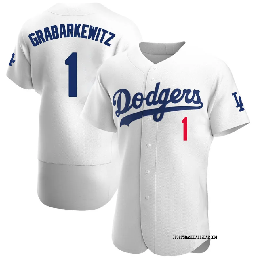 Billy Grabarkewitz Men's Los Angeles Dodgers White Authentic Home Jersey