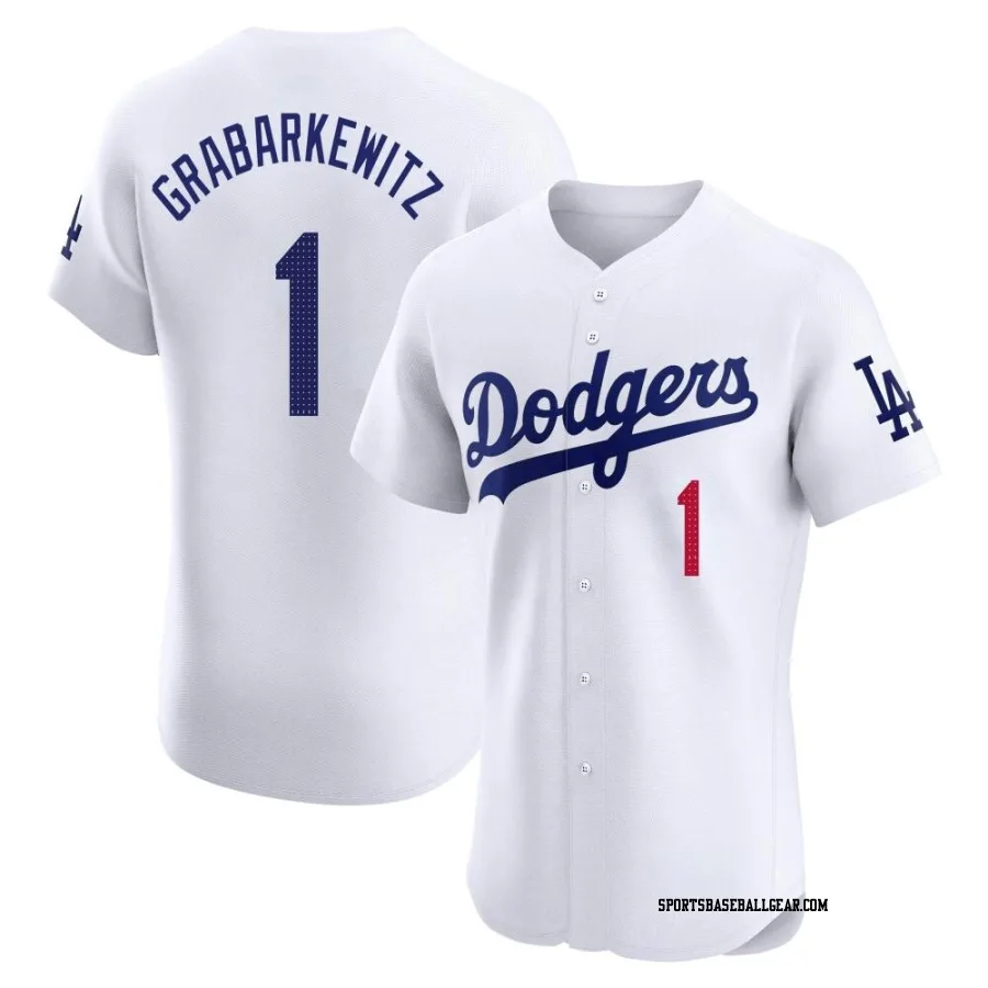 Billy Grabarkewitz Men's Los Angeles Dodgers White Elite Home Jersey