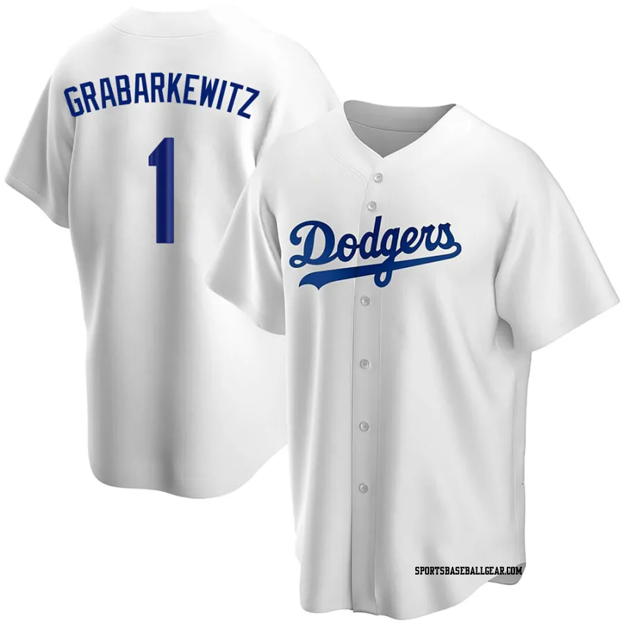 Billy Grabarkewitz Men's Los Angeles Dodgers White Replica Home Jersey