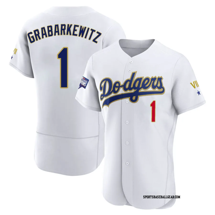 Billy Grabarkewitz Men's Los Angeles Dodgers White/Gold Authentic 2021 Gold Program Player Jersey