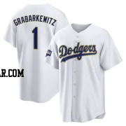 Billy Grabarkewitz Men's Los Angeles Dodgers White/Gold Replica 2021 Gold Program Player Jersey