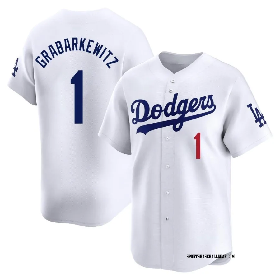 Billy Grabarkewitz Youth Los Angeles Dodgers White Limited Home Jersey