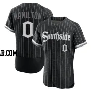 Billy Hamilton Men's Chicago White Sox Black Authentic 2021 City Connect Jersey