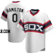 Billy Hamilton Men's Chicago White Sox White Replica Cooperstown Collection Jersey