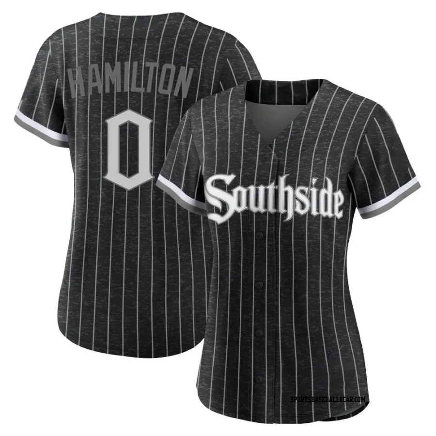 Billy Hamilton Women's Chicago White Sox Black Authentic 2021 City Connect Jersey