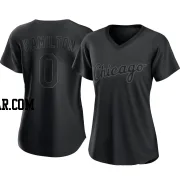 Billy Hamilton Women's Chicago White Sox Black Replica Pitch Fashion Jersey