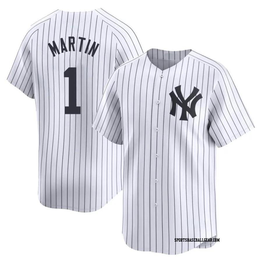 Billy Martin Men's New York Yankees White Limited Yankee Home Jersey