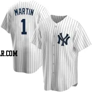 Billy Martin Men's New York Yankees White Replica Home Jersey