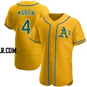 Billy Martin Men's Oakland Athletics Gold Authentic Alternate Jersey