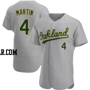 Billy Martin Men's Oakland Athletics Gray Authentic Road Jersey