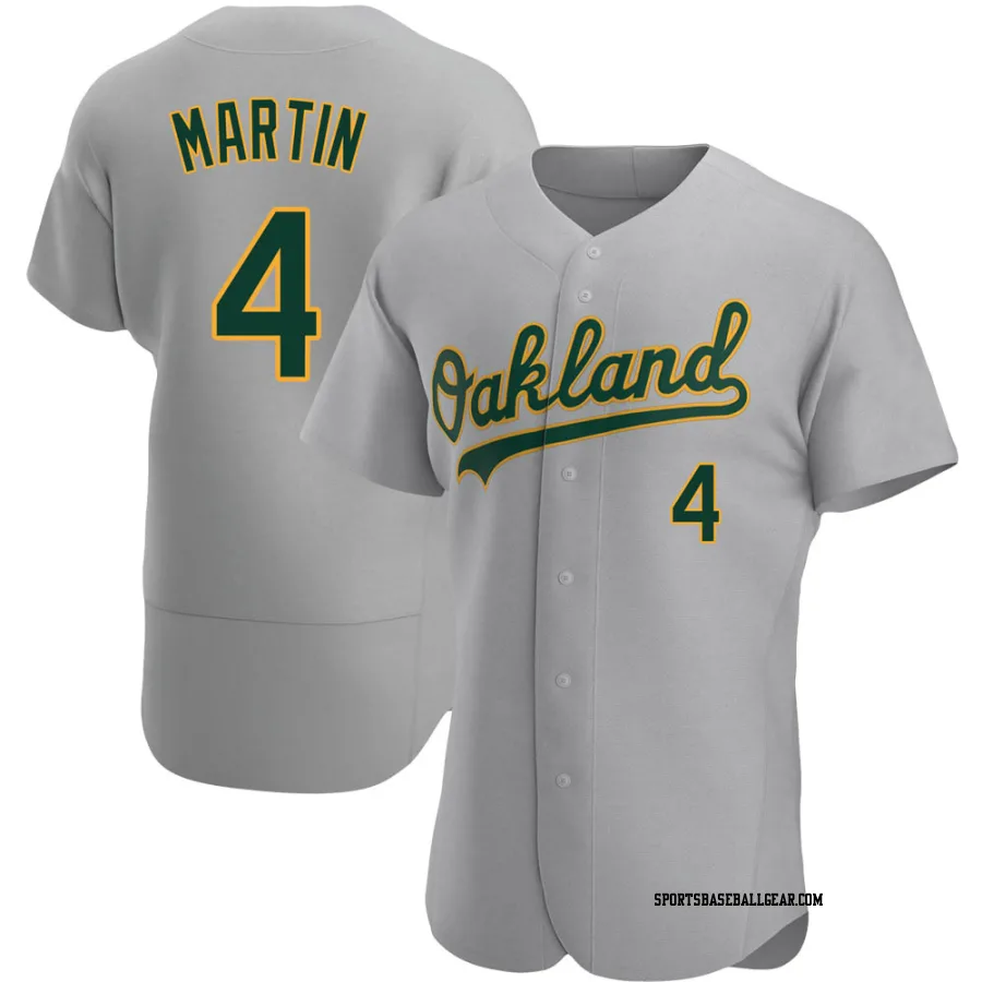 Billy Martin Men's Oakland Athletics Gray Authentic Road Jersey