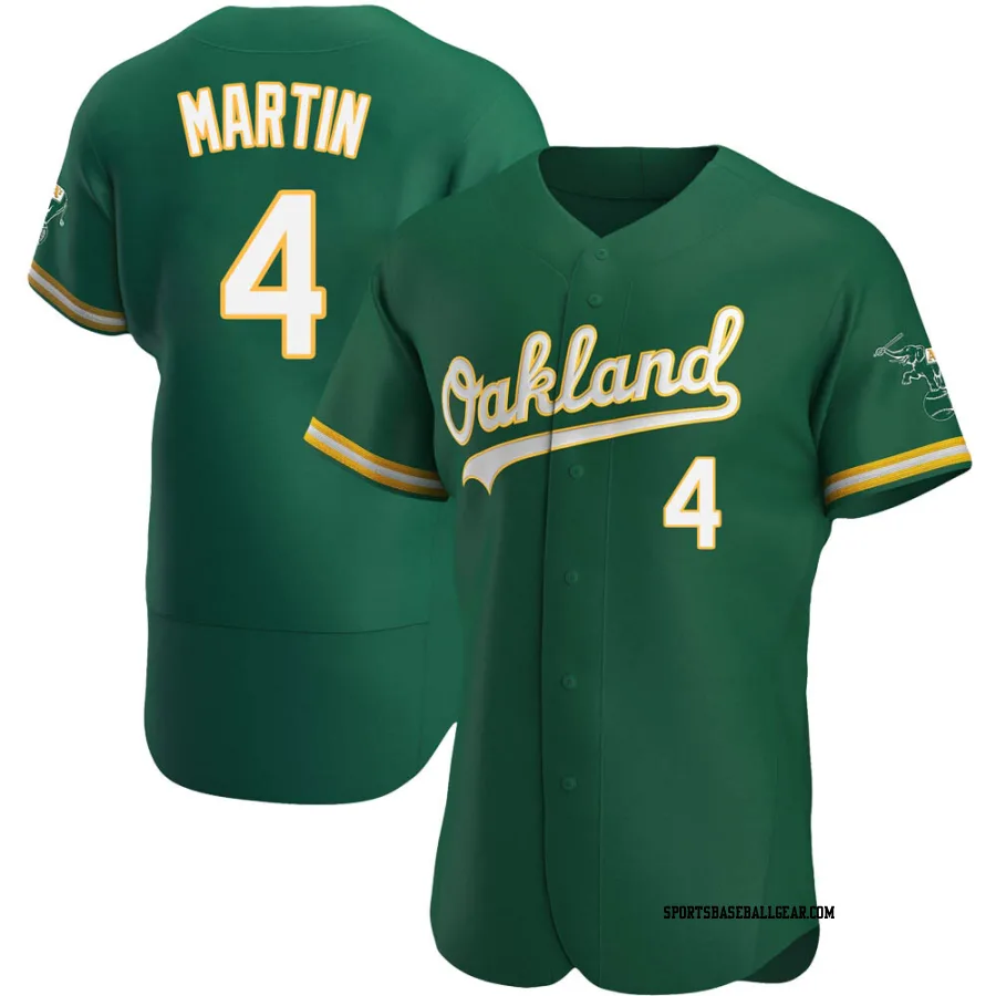 Billy Martin Men's Oakland Athletics Green Authentic Kelly Alternate Jersey