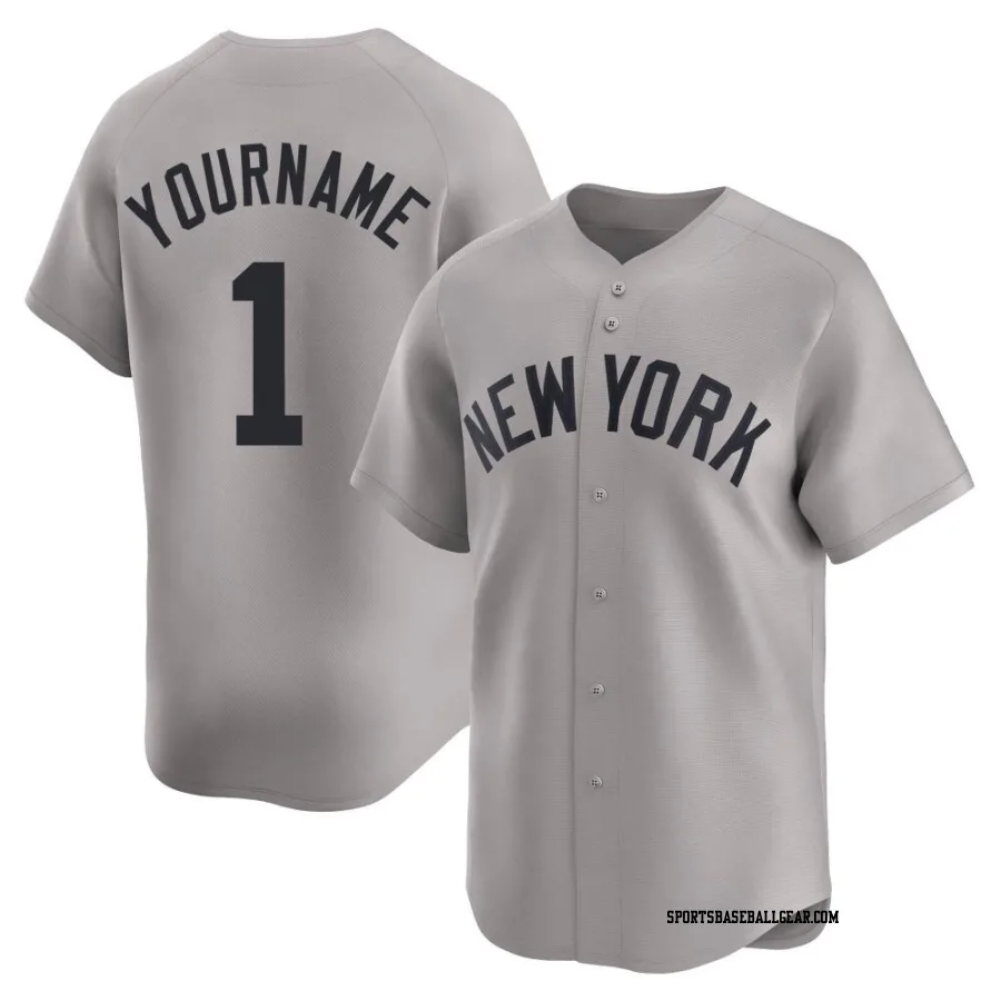 Billy Martin Youth New York Yankees Gray Limited Away Jersey