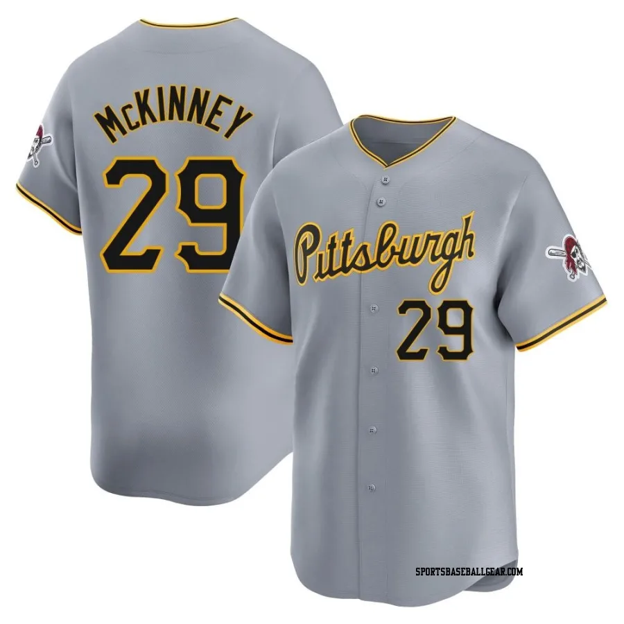 Billy McKinney Men's Pittsburgh Pirates Gray Limited Away Jersey