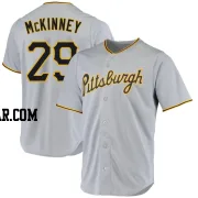 Billy McKinney Men's Pittsburgh Pirates Gray Replica Road Jersey