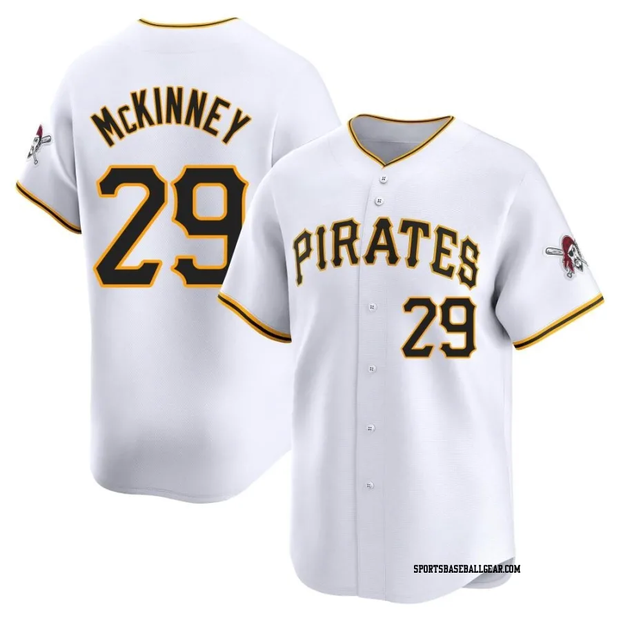 Billy McKinney Men's Pittsburgh Pirates White Limited Home Jersey