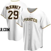 Billy McKinney Men's Pittsburgh Pirates White Replica Home Jersey