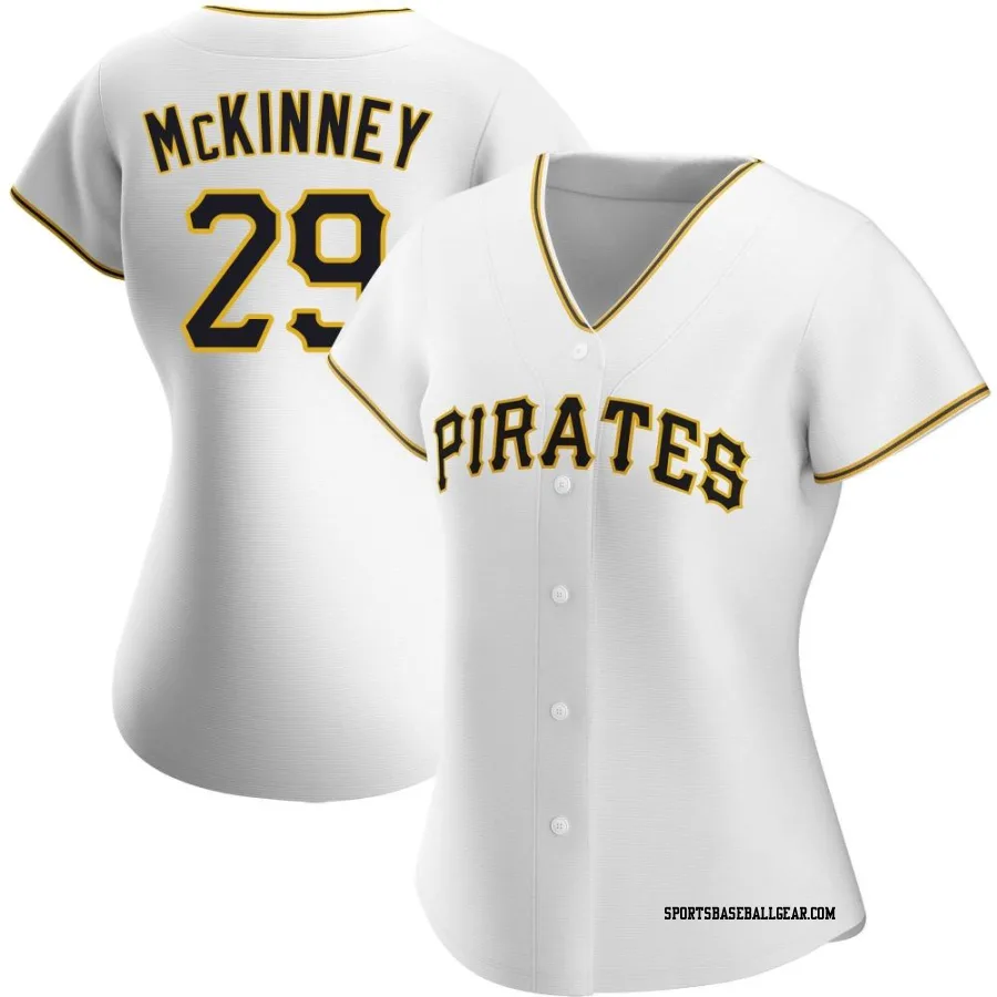 Billy McKinney Women's Pittsburgh Pirates White Authentic Home Jersey