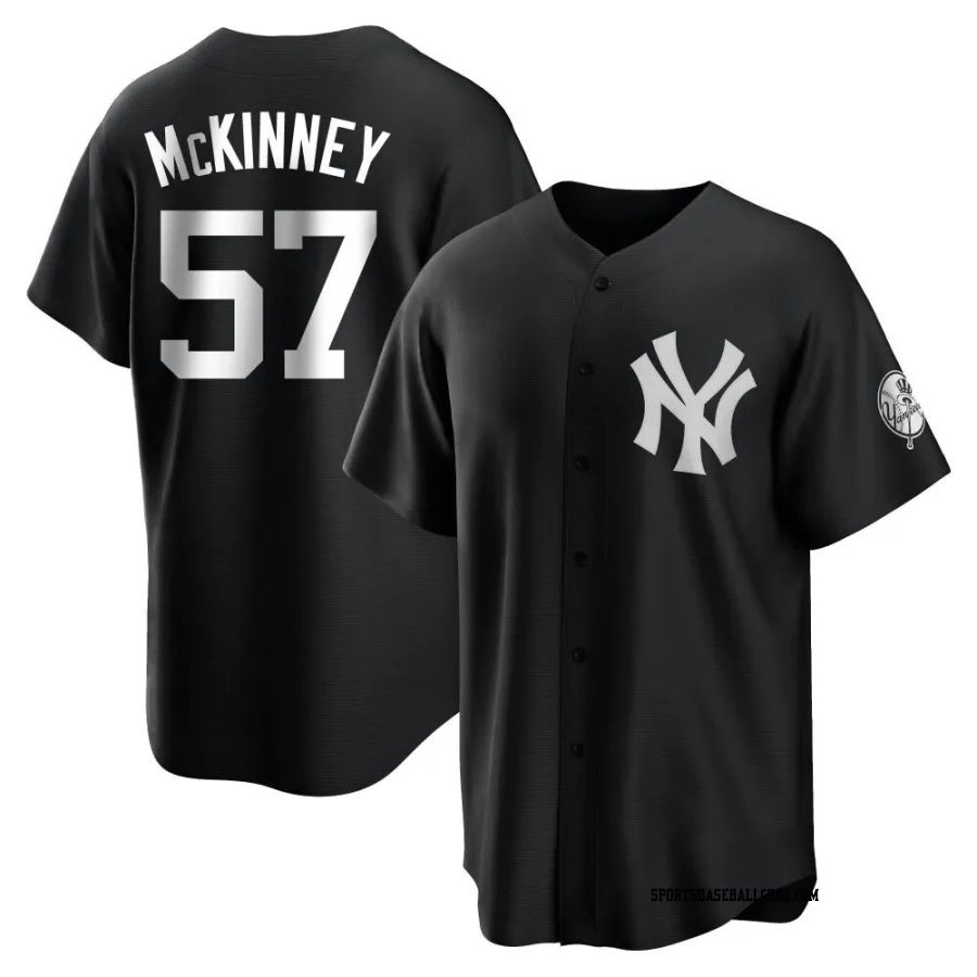 Billy McKinney Youth New York Yankees Black/White Replica Jersey