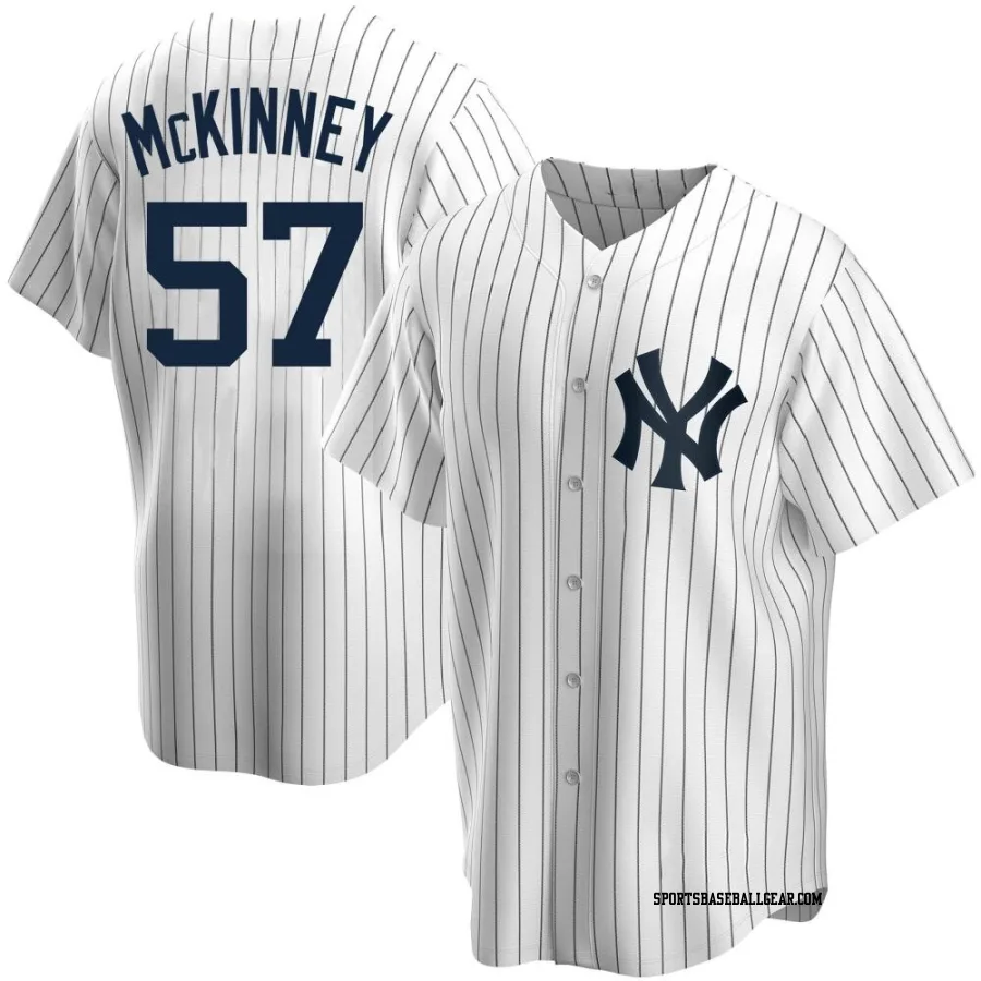 Billy McKinney Youth New York Yankees White Replica Home Jersey