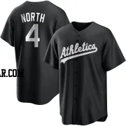 Billy North Men's Oakland Athletics Black/White Replica Jersey