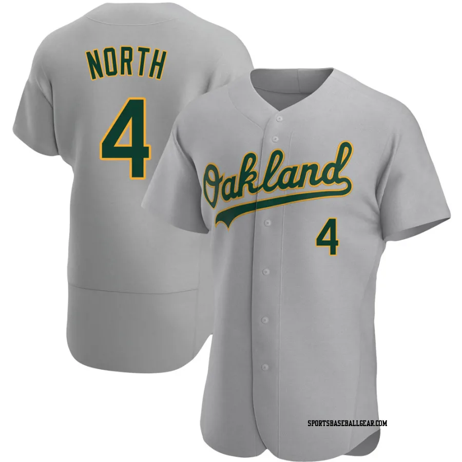 Billy North Men's Oakland Athletics Gray Authentic Road Jersey