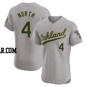 Billy North Men's Oakland Athletics Gray Elite Road Jersey