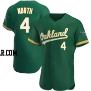 Billy North Men's Oakland Athletics Green Authentic Kelly Alternate Jersey