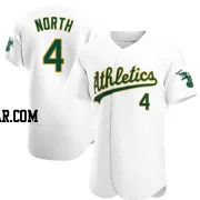 Billy North Men's Oakland Athletics White Authentic Home Jersey