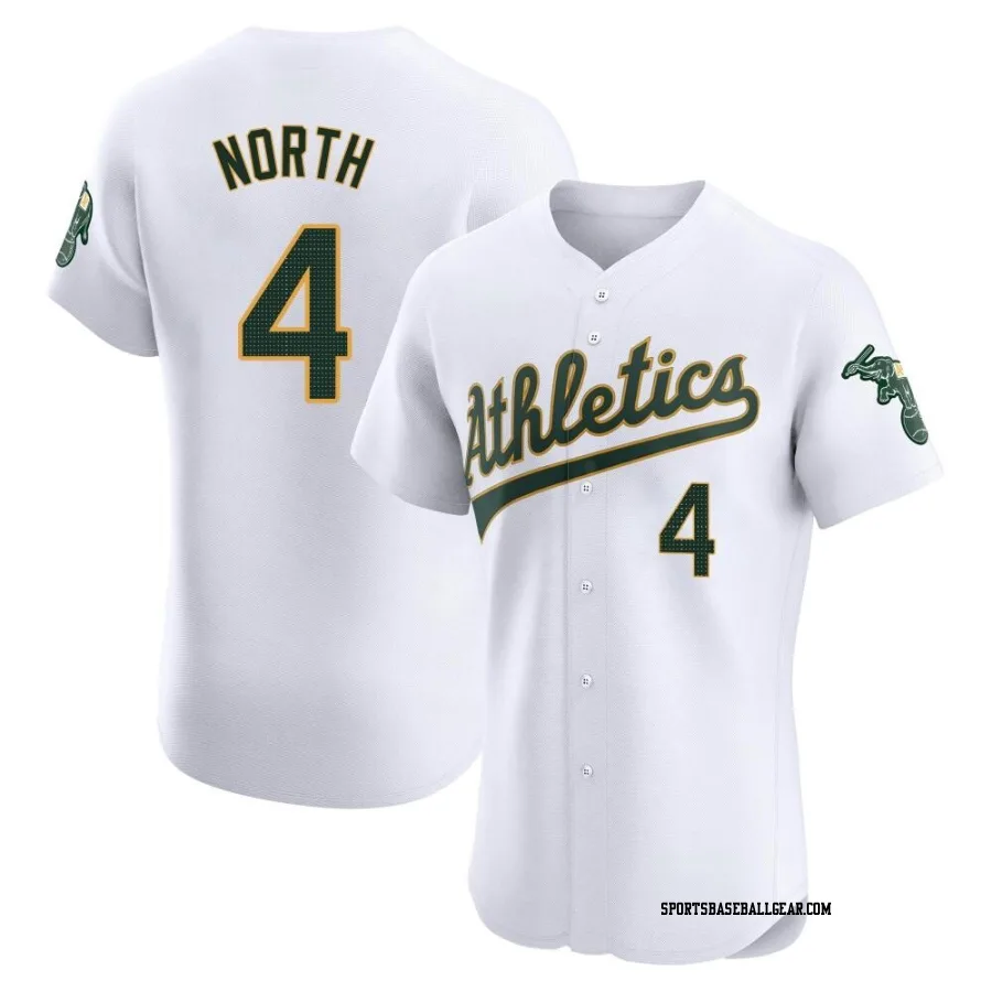 Billy North Men's Oakland Athletics White Elite Home Jersey