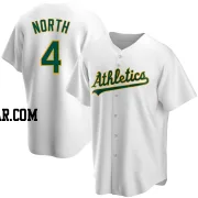 Billy North Men's Oakland Athletics White Replica Home Jersey