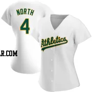 Billy North Women's Oakland Athletics White Authentic Home Jersey