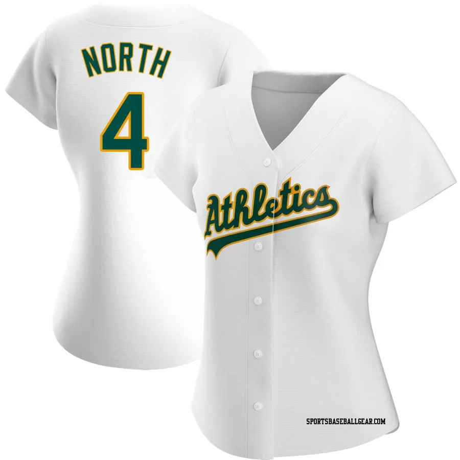 Billy North Women's Oakland Athletics White Authentic Home Jersey