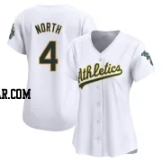 Billy North Women's Oakland Athletics White Limited Home Jersey