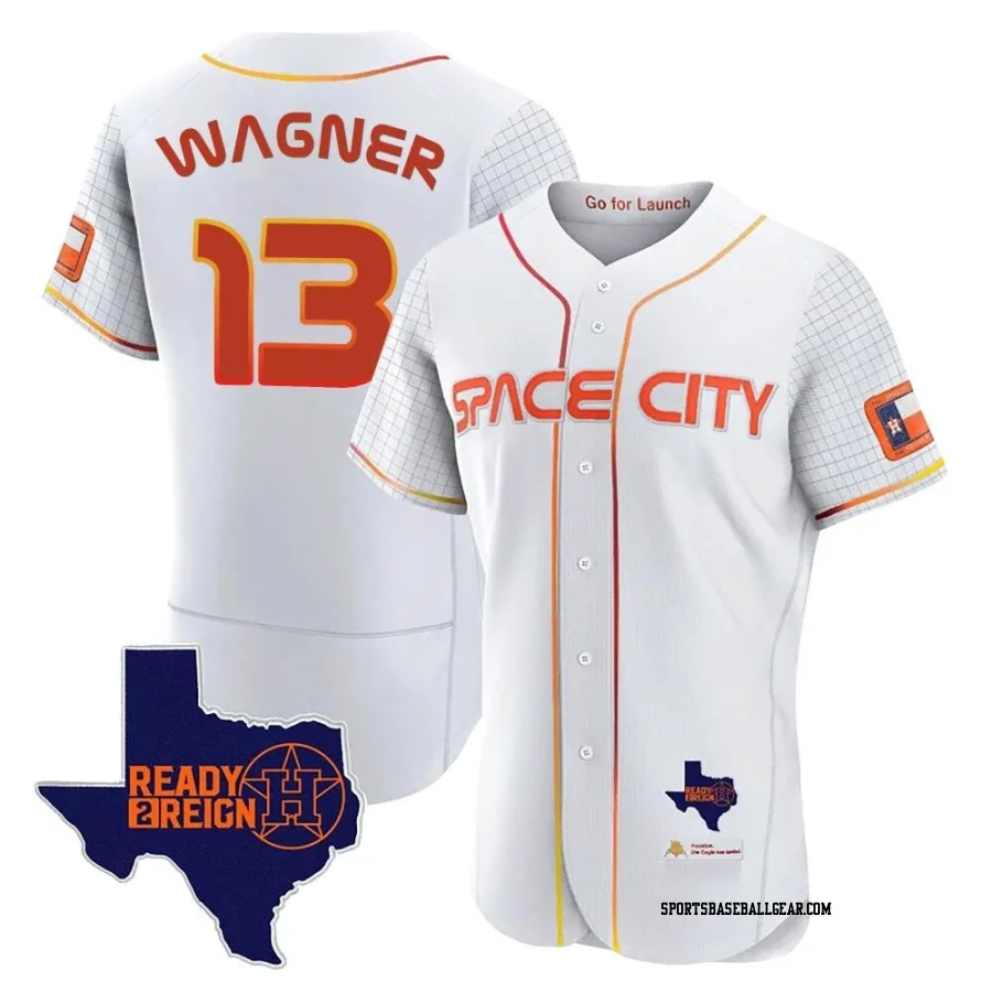 Billy Wagner Men's Houston Astros White Authentic 2023 Space City Ready 2 Reign Flex Base Jersey