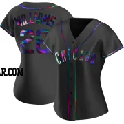 Billy Williams Women's Chicago Cubs Black Holographic Replica Alternate Jersey