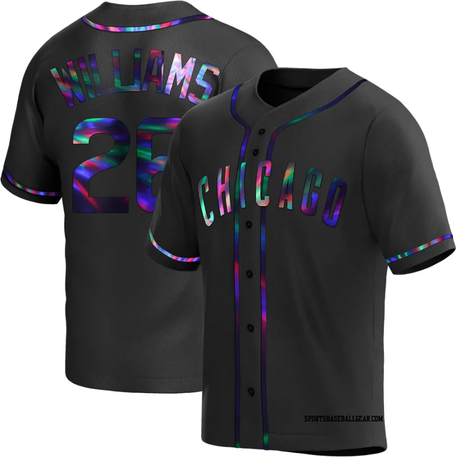 Billy Williams Youth Chicago Cubs Black Holographic Replica Alternate Jersey