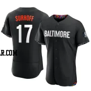 Bj Surhoff Men's Baltimore Orioles Black Authentic 2023 City Connect Jersey