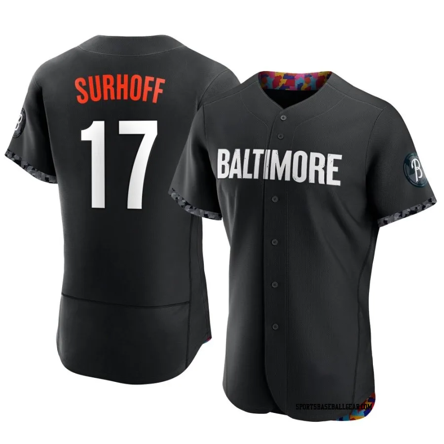 Bj Surhoff Men's Baltimore Orioles Black Authentic 2023 City Connect Jersey